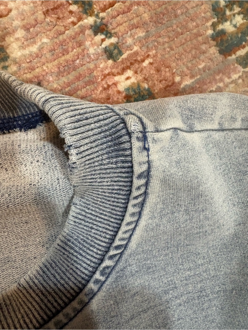 Generation Love Washed Blue Ruffle-Shoulder Sweatshirt - Picture 3 of 7